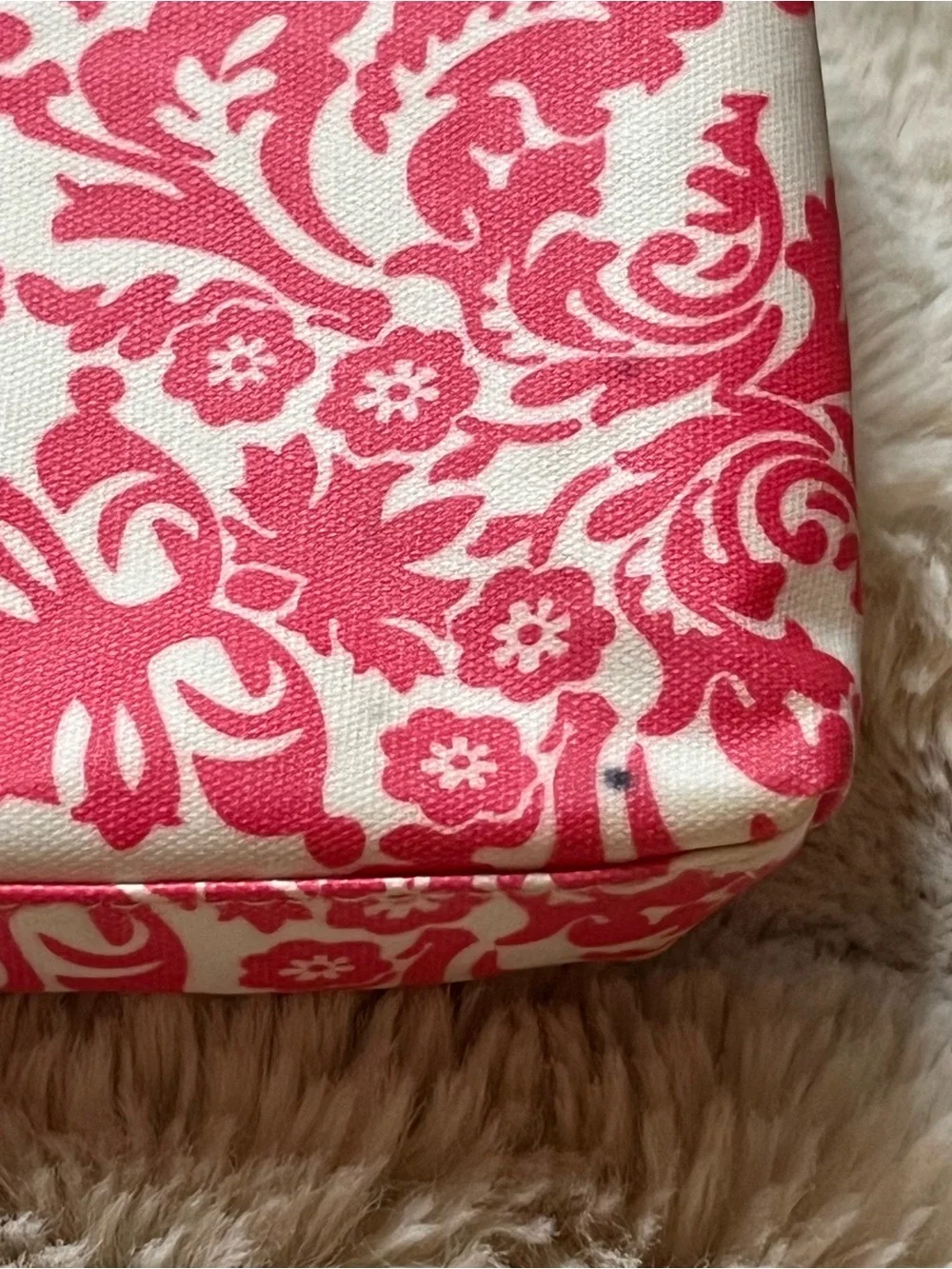 Pink Floral Makeup Organizer Pouch - Unbranded 02-21